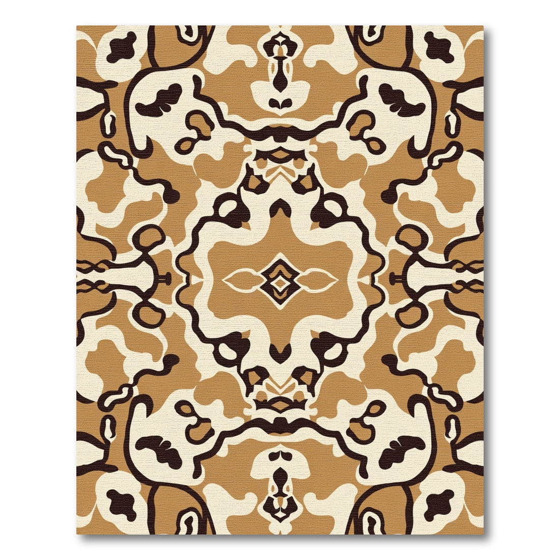 Earthy Tone Abstract Kaleidoscope Rug