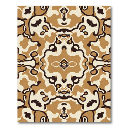 Earthy Tone Abstract Kaleidoscope Rug