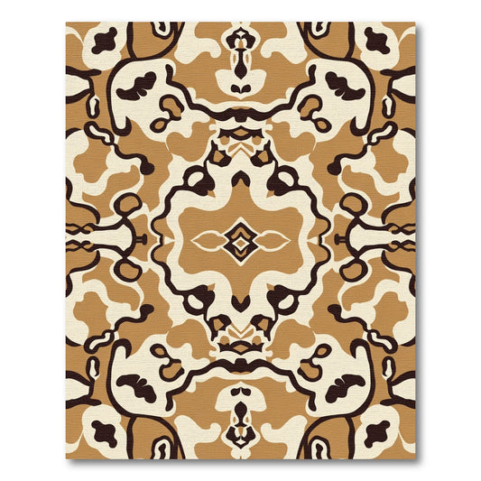 Earthy Tone Abstract Kaleidoscope Rug