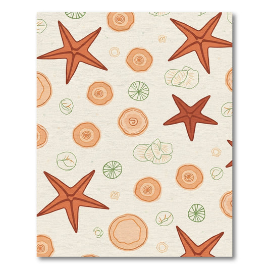 Coral Starfish And Shell Medley Rug