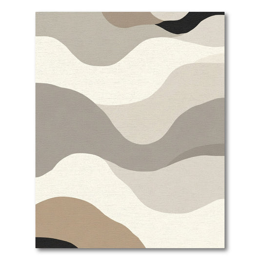 Neutral Swirl Organic Flow Rug