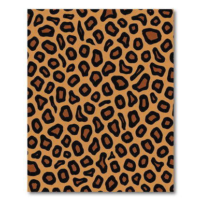 Bold Brown Leopard Spots Rug