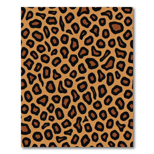 Bold Brown Leopard Spots Rug