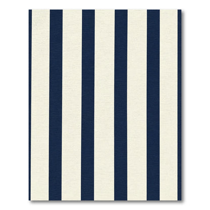 Navy Cream Vertical Stripes Rug