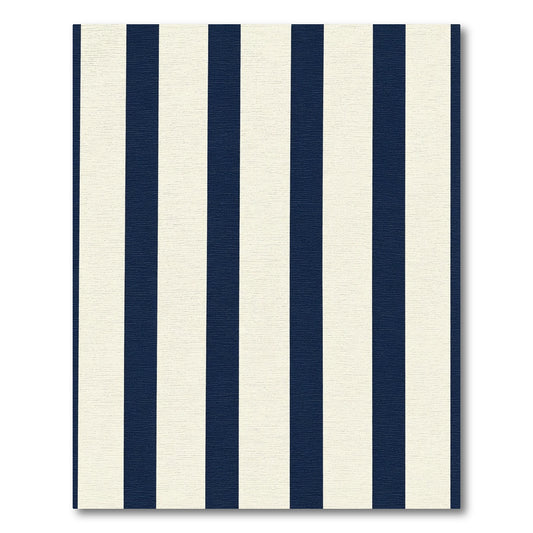 Navy Cream Vertical Stripes Rug