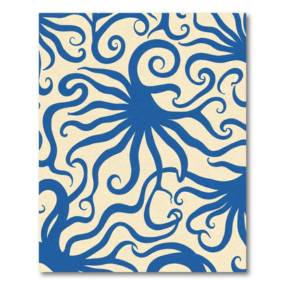 Blue Swirl Octopus Tentacle Rug
