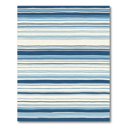 Coastal Blue Stripe Harmony Rug