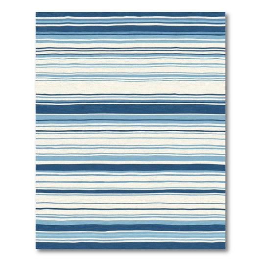 Coastal Blue Stripe Harmony Rug