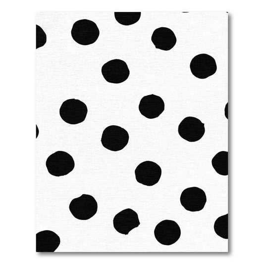 Classic Black White Polka Dot Rug