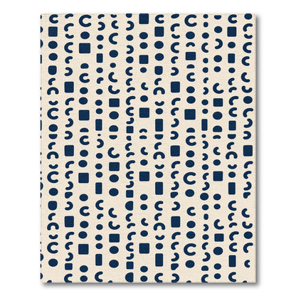 Navy Geometric Area Rug
