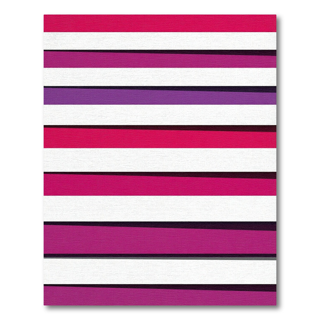 Magenta Purple White Horizontal Stripe Rug