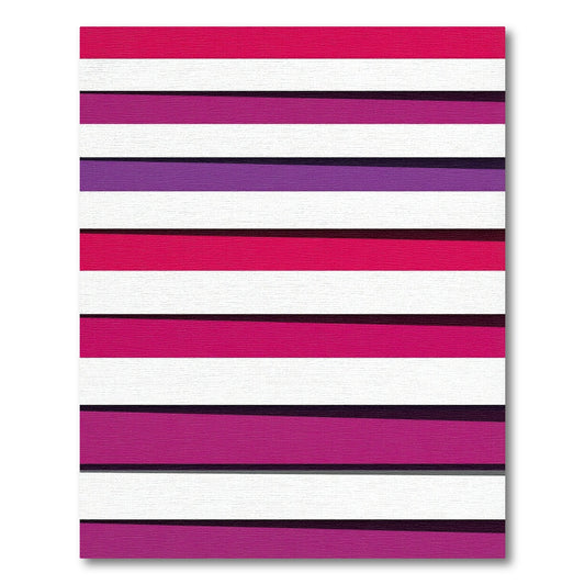Magenta Purple White Horizontal Stripe Rug