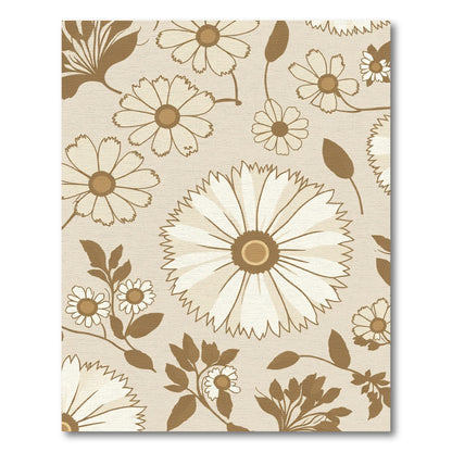 Brown Floral Bloom Medallion Rug