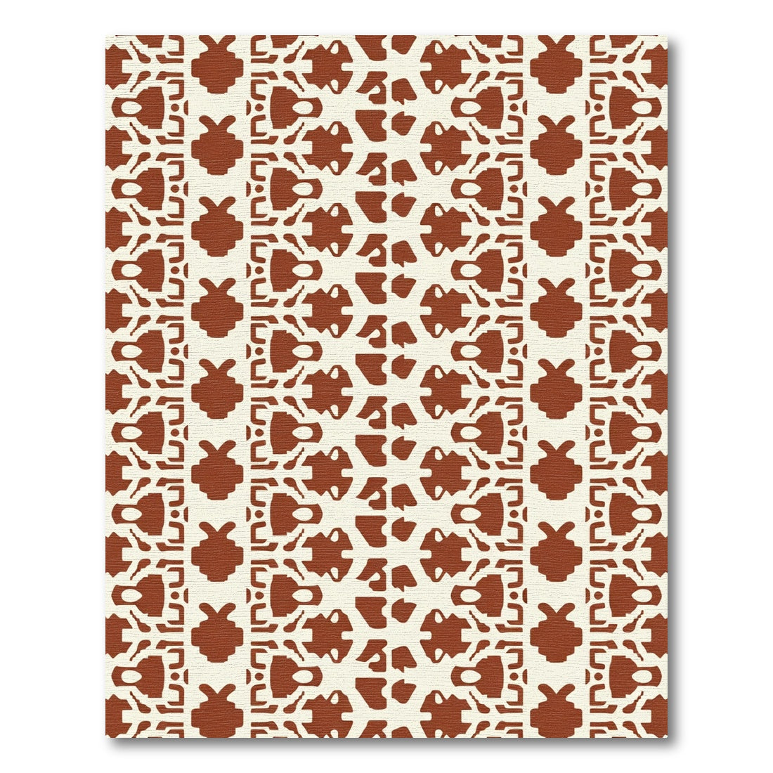 Crimson White Ethnic Medallion Rug