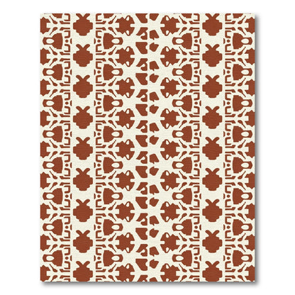 Crimson White Ethnic Medallion Rug