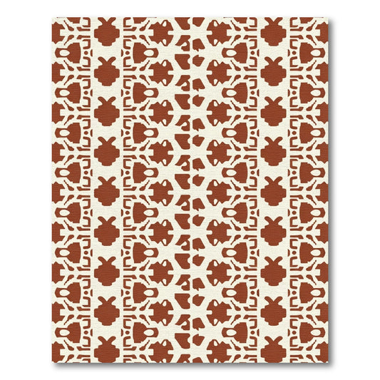 Crimson White Ethnic Medallion Rug