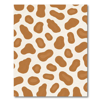 Brown White Irregular Spots Rug