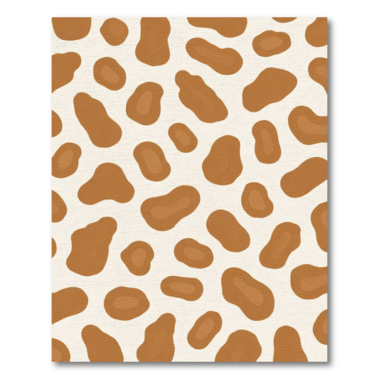 Brown White Irregular Spots Rug
