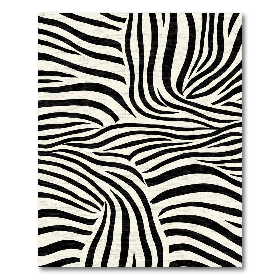 Bold Black Ivory Animalistic Stripes Rug