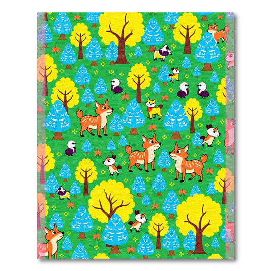 Whimsical Fox Forest Friends Garden Rug