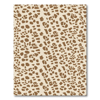 Rustic Beige Brown Animal Hide Rug