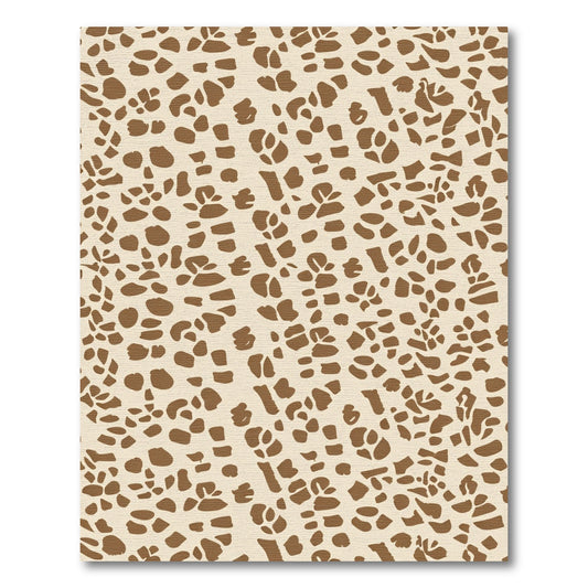 Rustic Beige Brown Animal Hide Rug