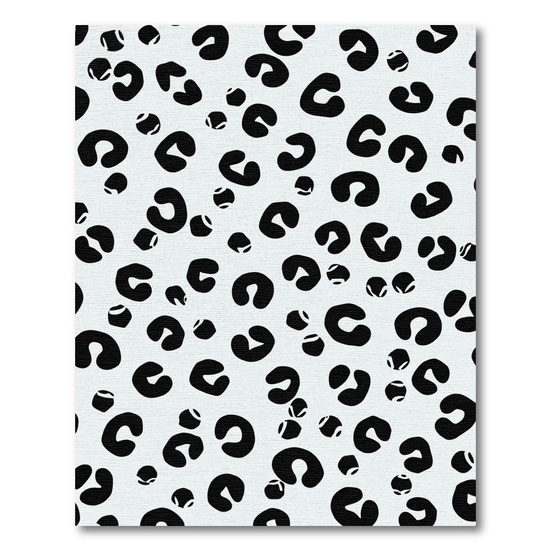 Black Dalmation Spots Abstract Rug