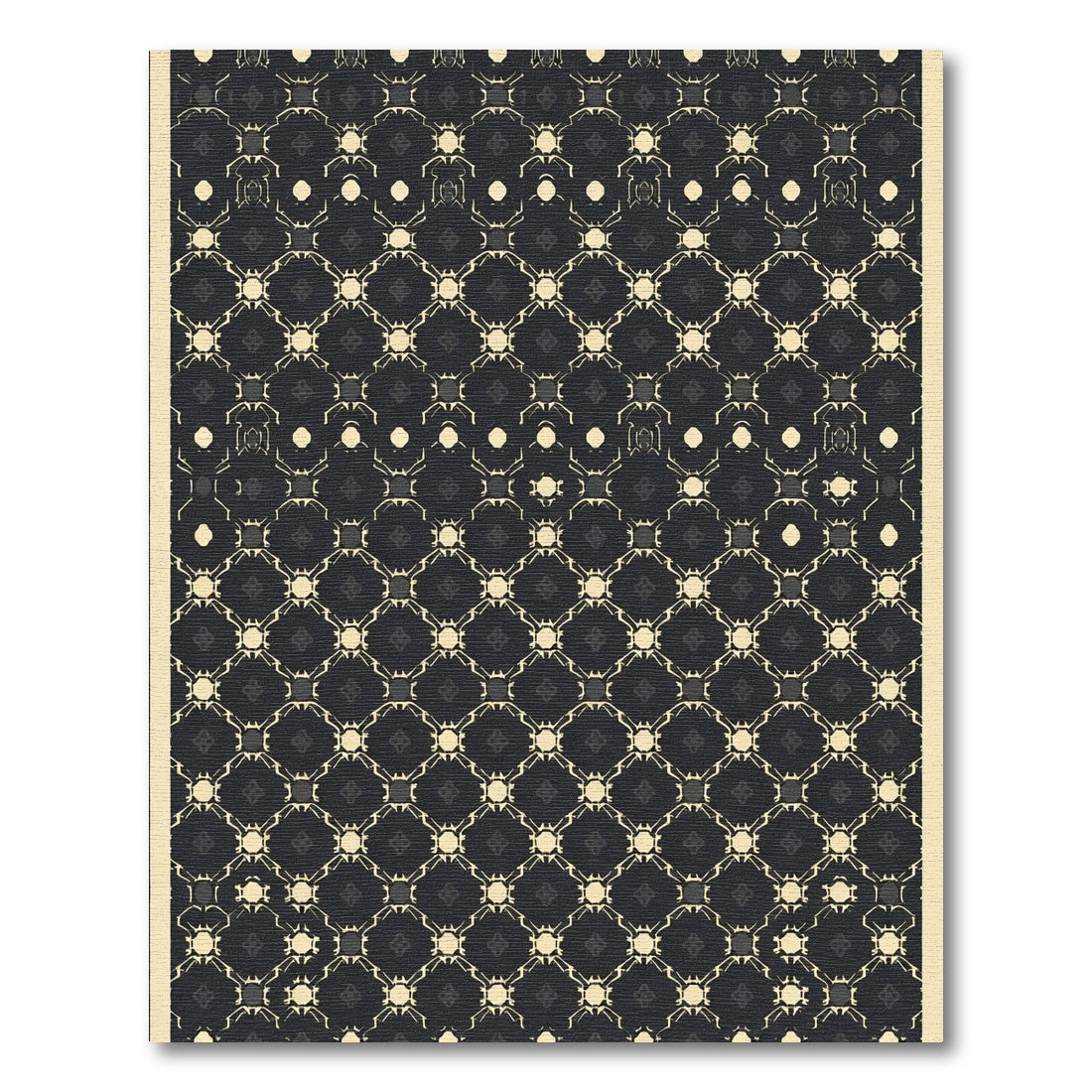 Dark Gray Diamond Lattice Rug