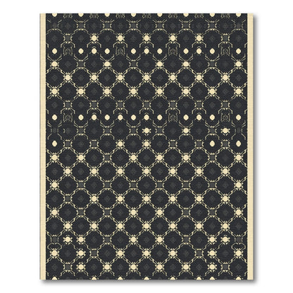 Dark Gray Diamond Lattice Rug