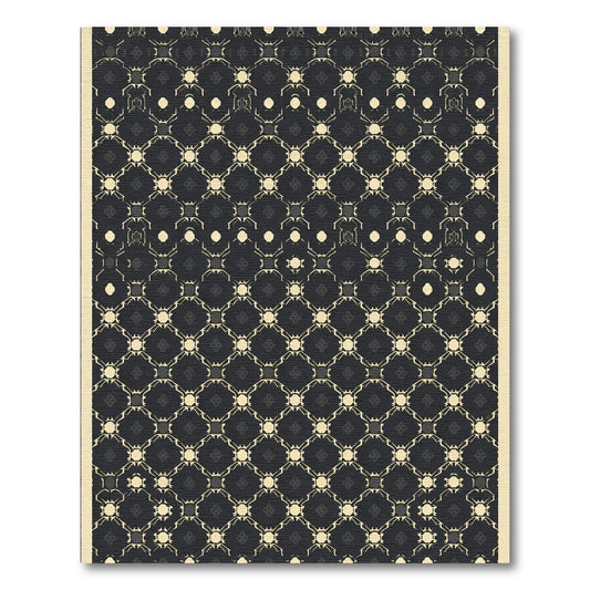 Dark Gray Diamond Lattice Rug