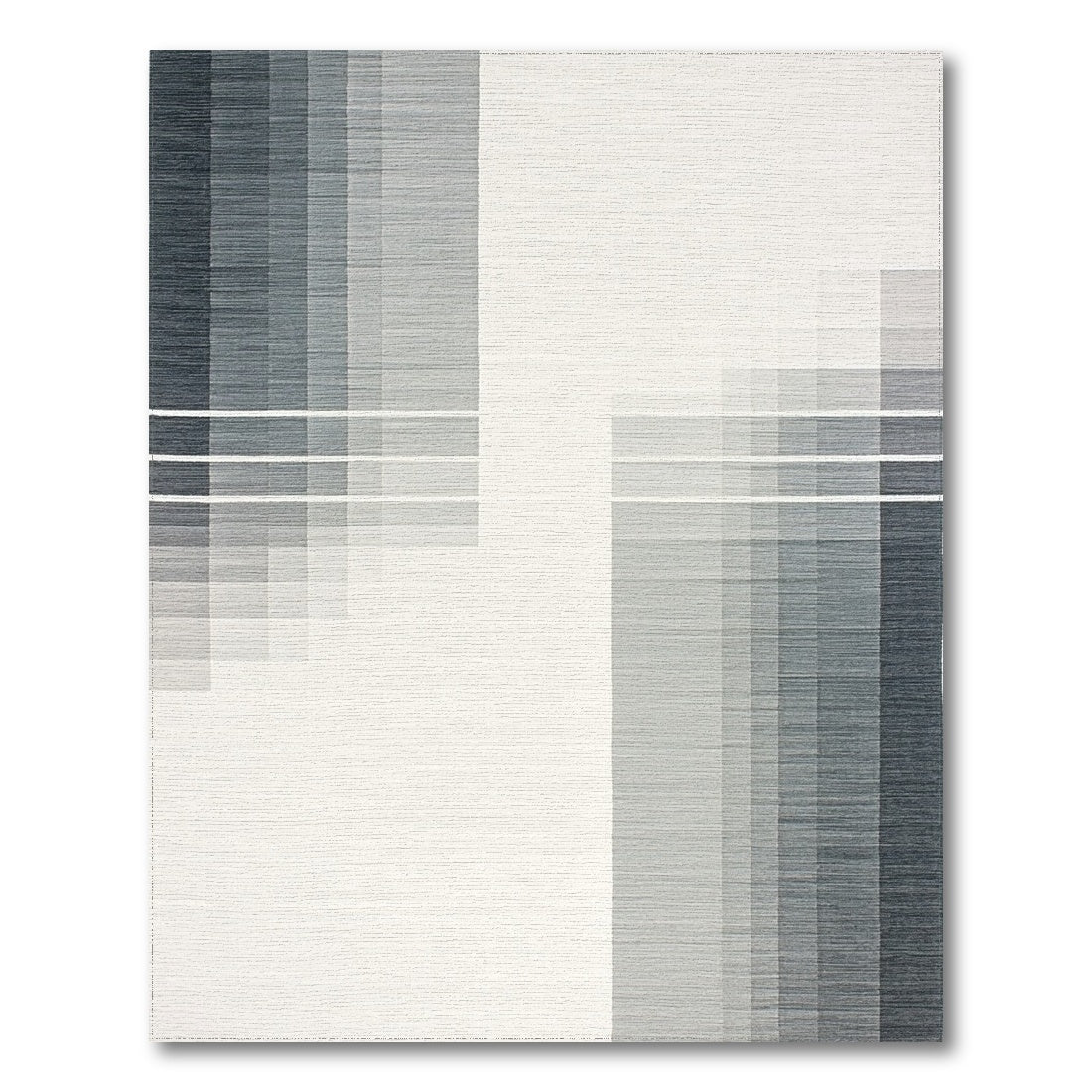 Gray Gradient Vertical Stripe Rug