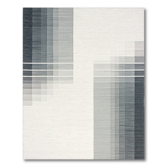 Gray Gradient Vertical Stripe Rug