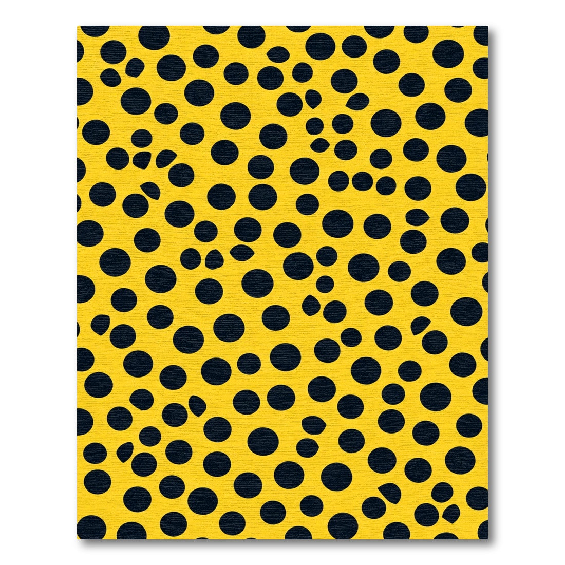 Bold Yellow Black Polka Dots Rug