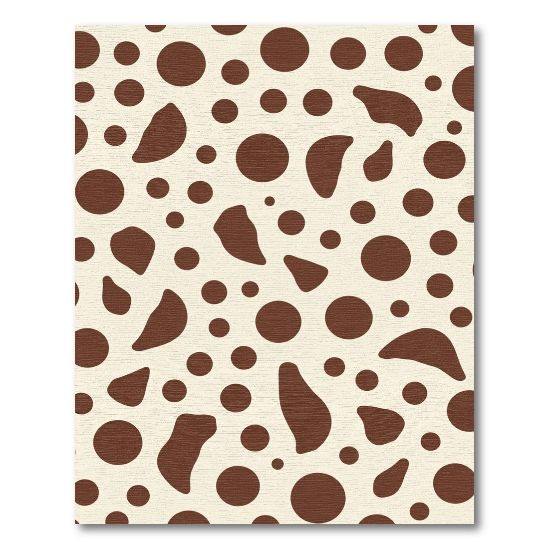 Brown Cream Irregular Dot Collage Rug