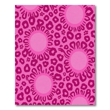 Fuchsia Sunburst Animal Spot Rug