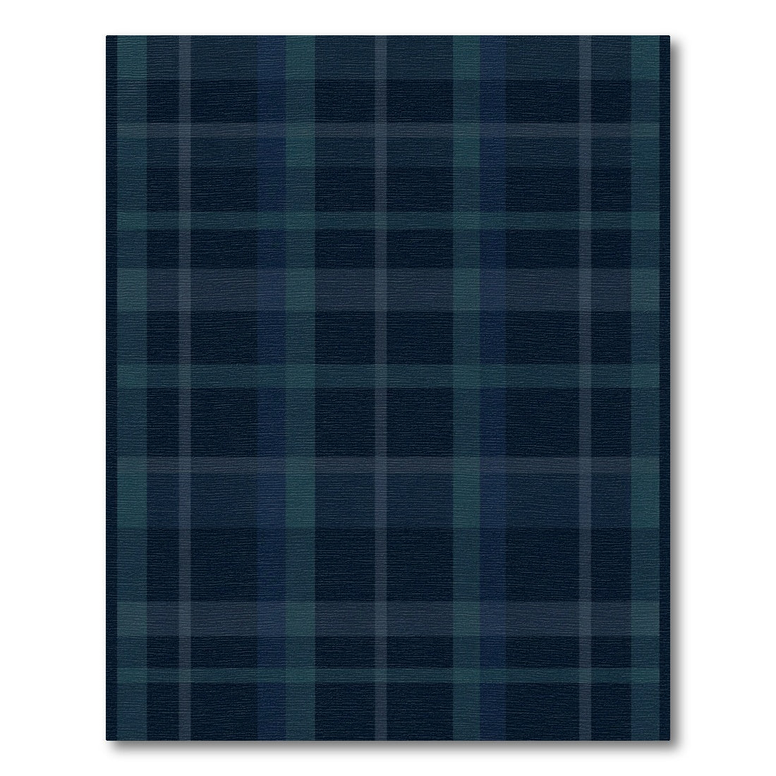 Dark Blue Plaid Grid Rug