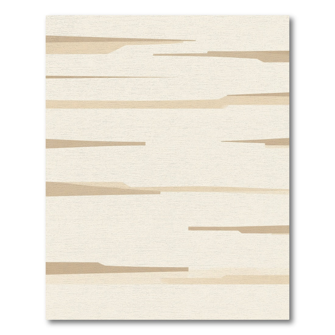 Tonal Beige Abstract Geometric Stripes Rug