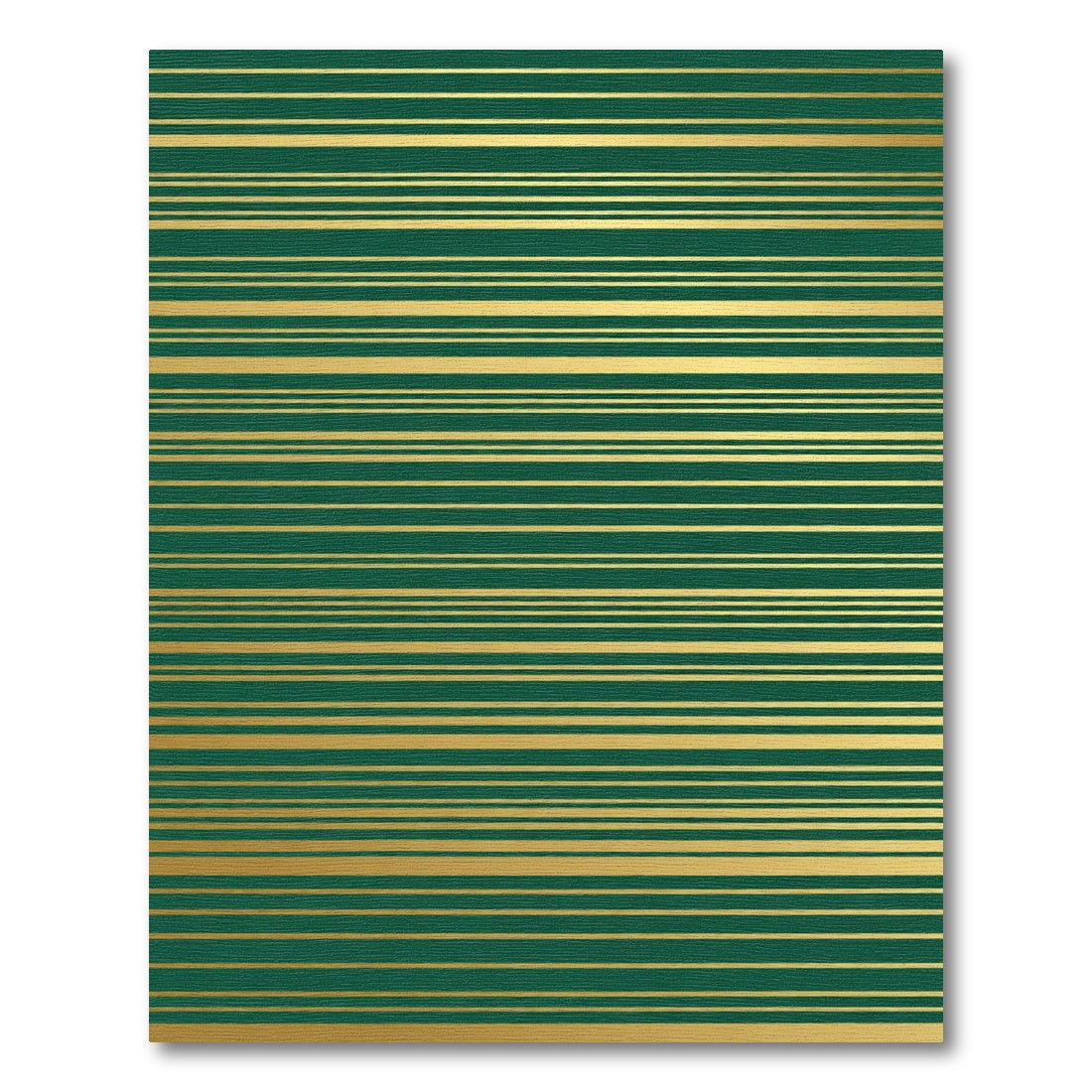Emerald Gold Horizontal Stripe Rug