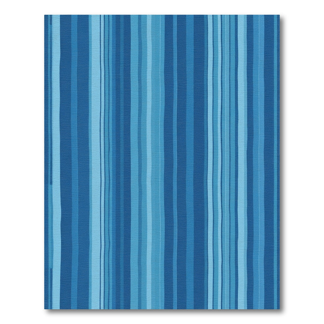 Deep Blue Watercolor Stripe Collection Rug