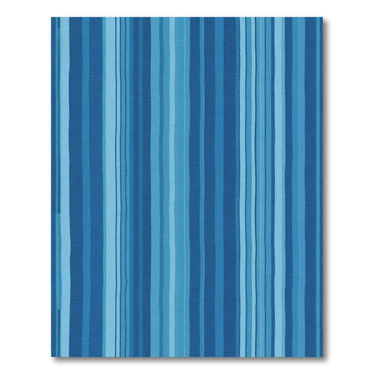 Deep Blue Watercolor Stripe Collection Rug