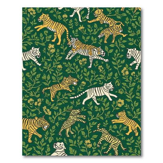 Emerald Tiger Floral Botanical Rug