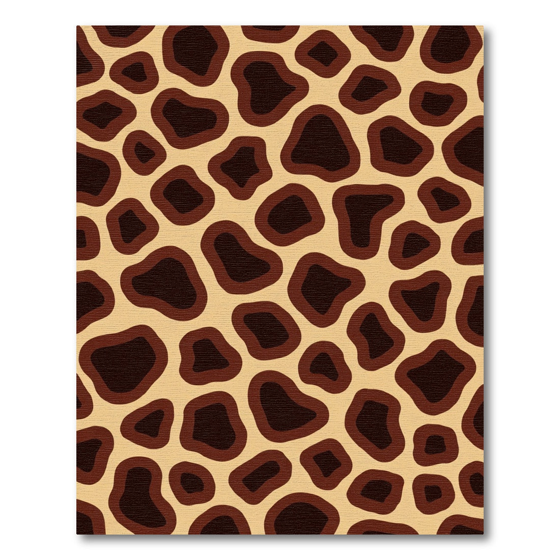 Brown Tan Abstract Animal Spots Rug