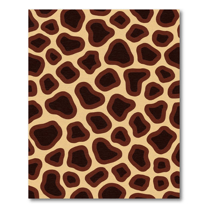 Brown Tan Abstract Animal Spots Rug