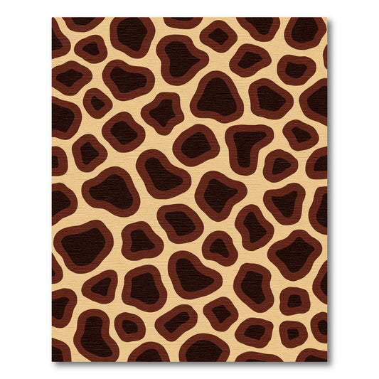 Brown Tan Abstract Animal Spots Rug