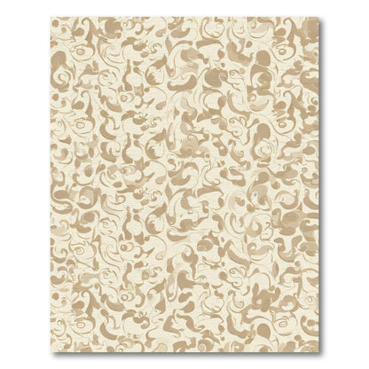 Cream Tan Swirl Abstract Rug