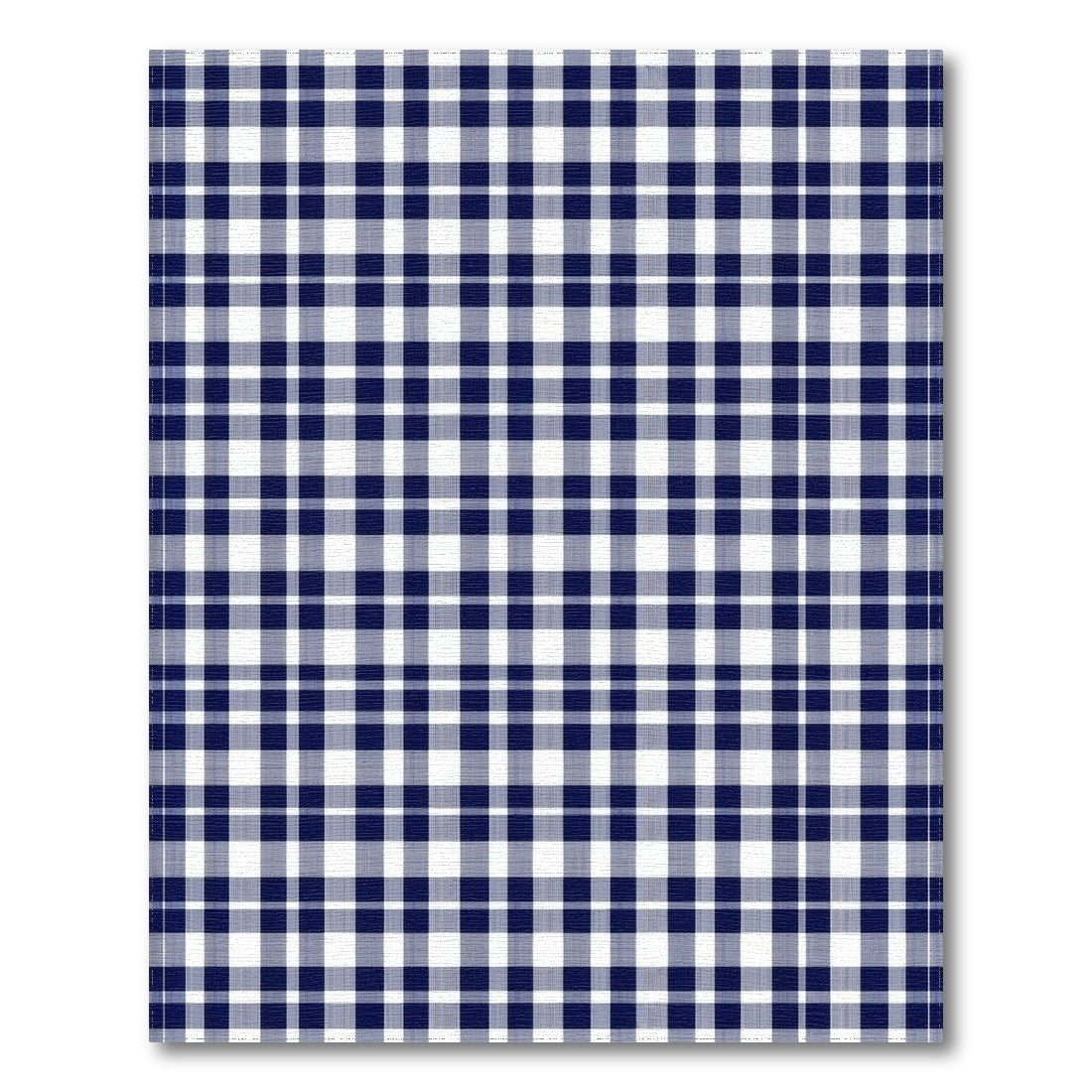 Washable Navy Blue Checkered Washable Area Rug
