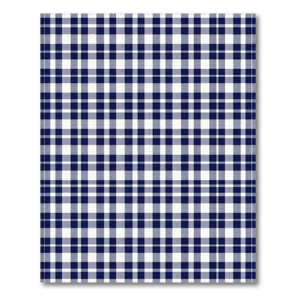 Washable Navy Blue Checkered Washable Area Rug
