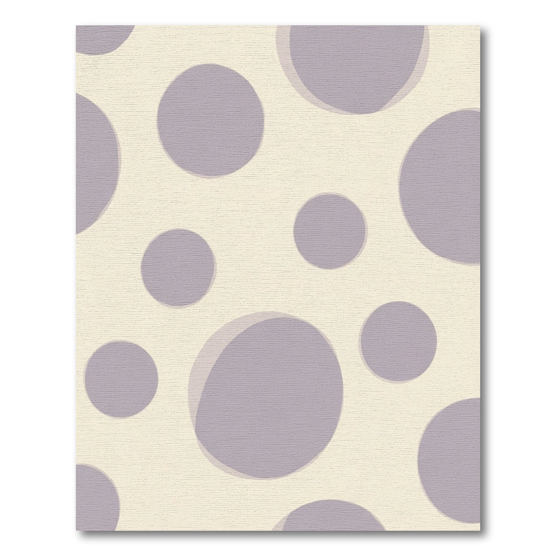 Cream Lilac Soft Dot Arrangement Rug