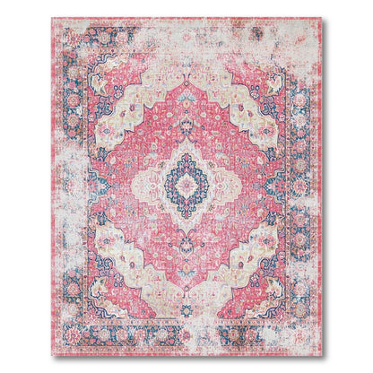 Medallion Distressed Vintage Pink Distressed Vintage Medallion Area Rug