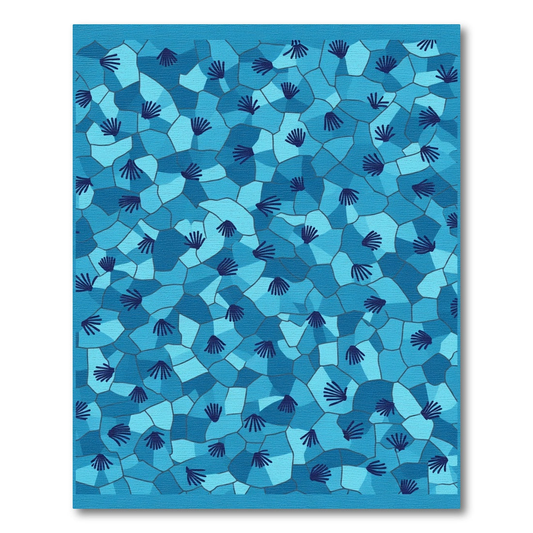 Azure Mosaic Sea Anemone Rug